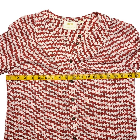 Maeve Anthropologie | Women | Avignon Scotty Dog Print Button Front Blouse | XS - Picture 6 of 11